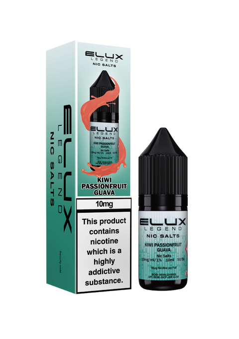 Elux Nic Salt E-Liquid by Elux Legend 10ml (KIWI PASSIONFRUIT GUAVA  20mg)