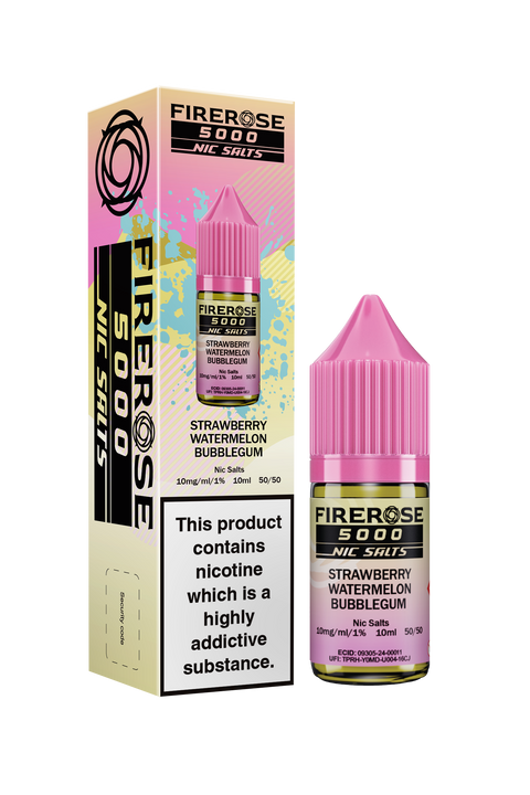 Firerose 5000 Salt E-Liquid by Firerose 10ml (STAWBERRY WATERMELON BUBBLEGUM 20mg)