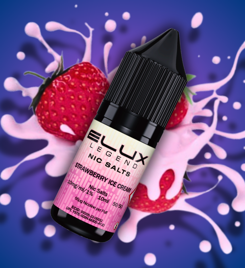 Elux Nic Salt E-Liquid by Elux Legend 10ml (STAWBERRY ICE CREAM  20mg)