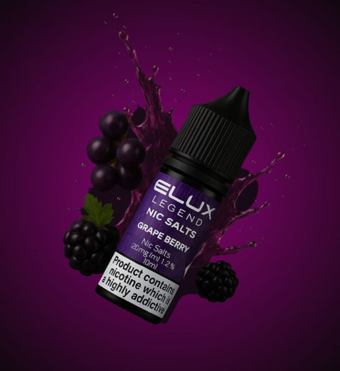 Elux Nic Salt E-Liquid by Elux Legend 10ml (Grape Berry 20mg)