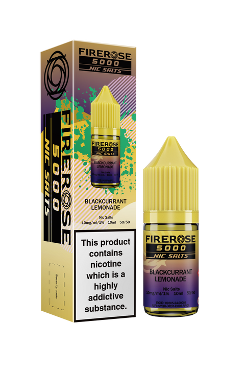 Firerose 5000 Salt E-Liquid by Firerose 10ml (BLACKCURRANT LEMONADE  20mg)