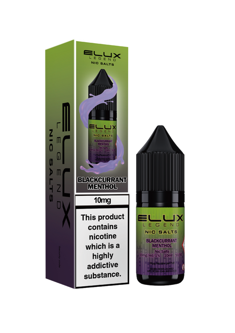 Elux Nic Salt E-Liquid by Elux Legend 10ml (BLACKCURRANT MENTHOL  20mg)