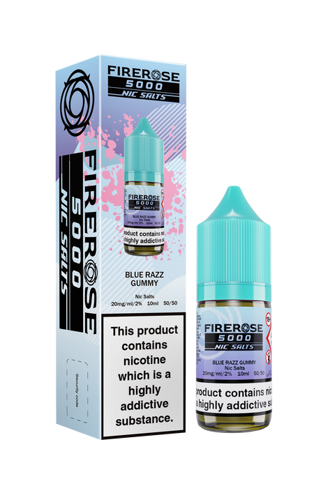 Firerose 5000 Salt E-Liquid by Firerose 10ml (BLUE RAZZ GUMMY  20mg)