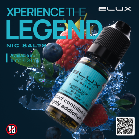 Elux Nic Salt E-Liquid by Elux Legend 10ml (Blueberry Sour Raspberry 20mg)