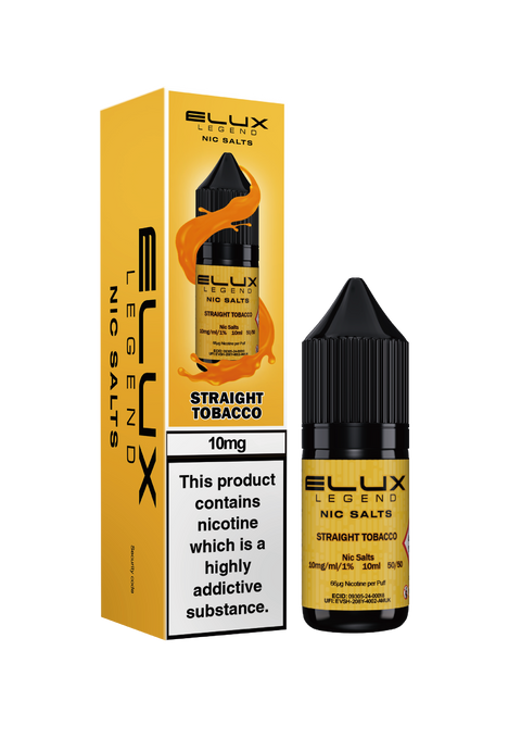 Elux Nic Salt E-Liquid by Elux Legend 10ml (STRAIGHT TOBACCO  20mg)