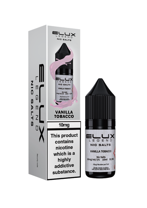 Elux Nic Salt E-Liquid by Elux Legend 10ml (VANILLA TABACCO  20mg)
